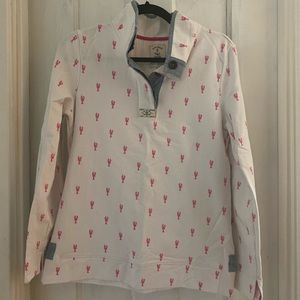 Joules pink and white lobster sweatshirt